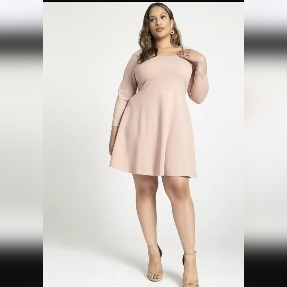 Eloquii size 16 blush square neck dress